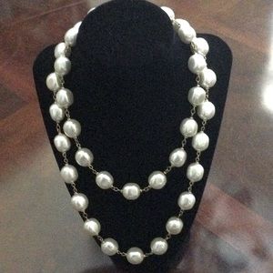 36” long slightly off white Pearl necklace